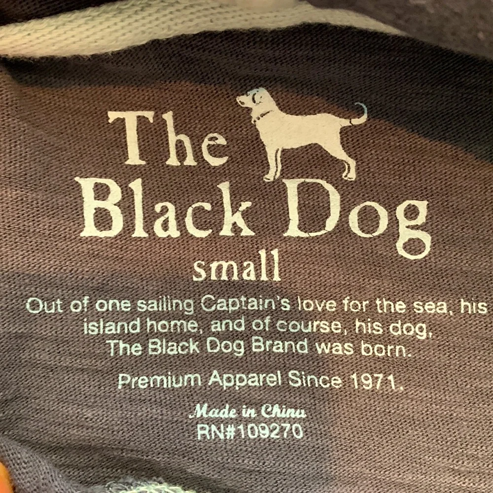 Kids size Small The Black Dog blue lightweight hoodie w/ pockets - Picture 3 of 5